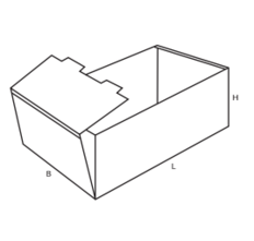 коробка пенал с логотипом Конструкция 0422